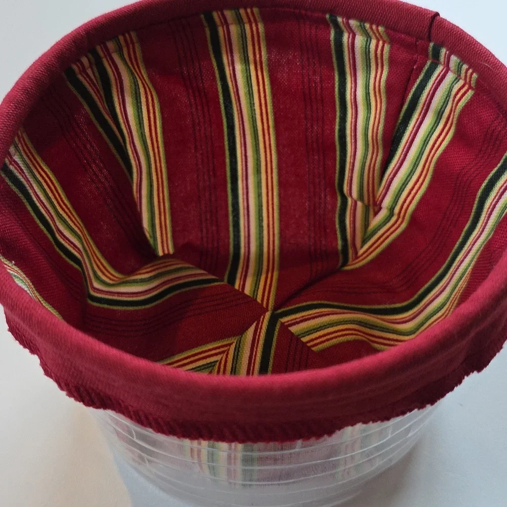 Longaberger Holiday Helper Material & Plastic Liner